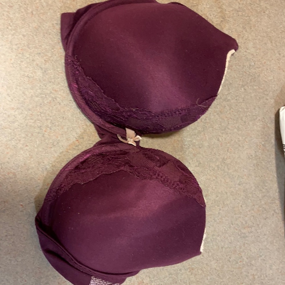 Burgundy color least bra